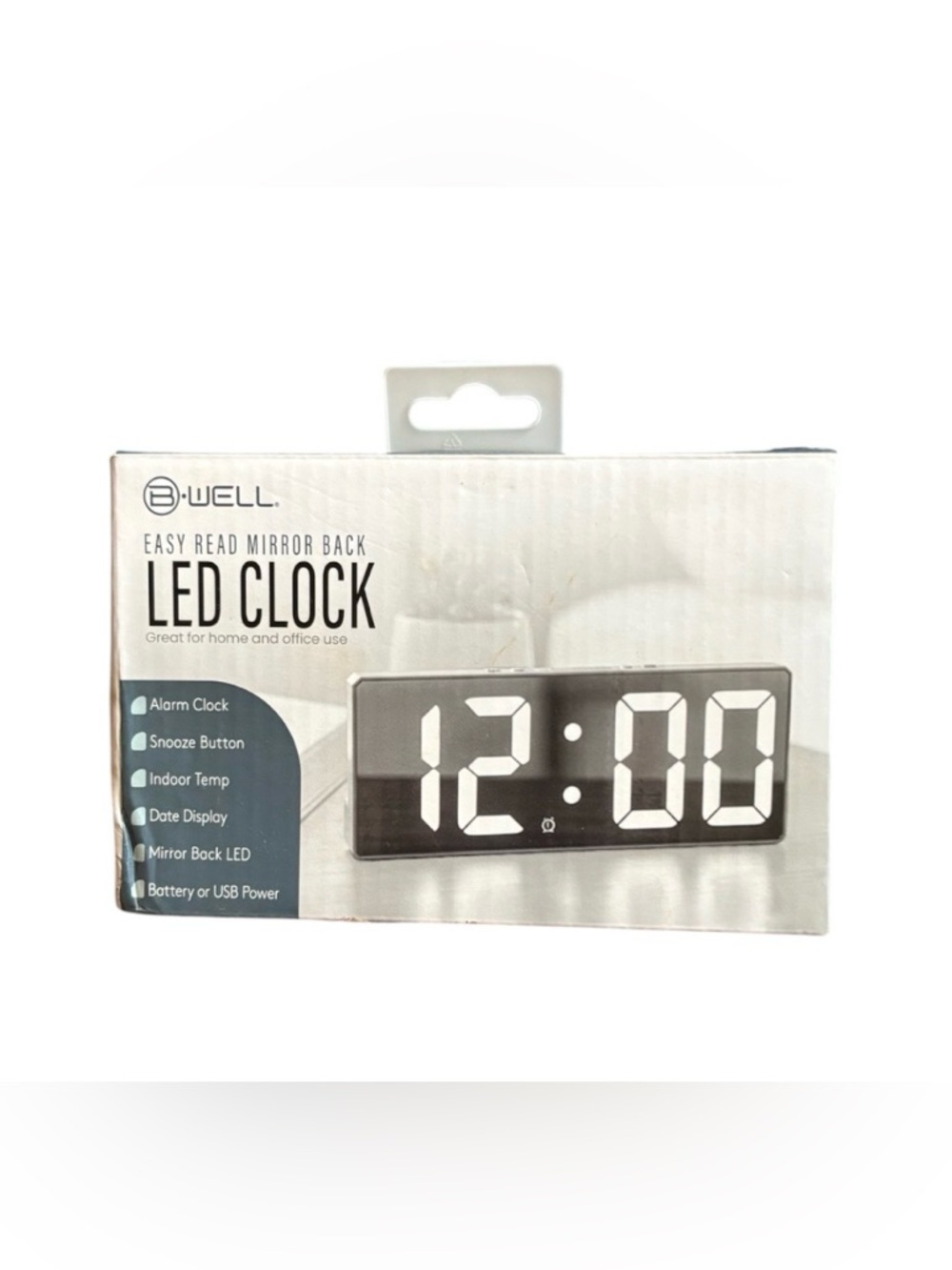 NWT LED Mirror Alarm Clock - Large Digital Display